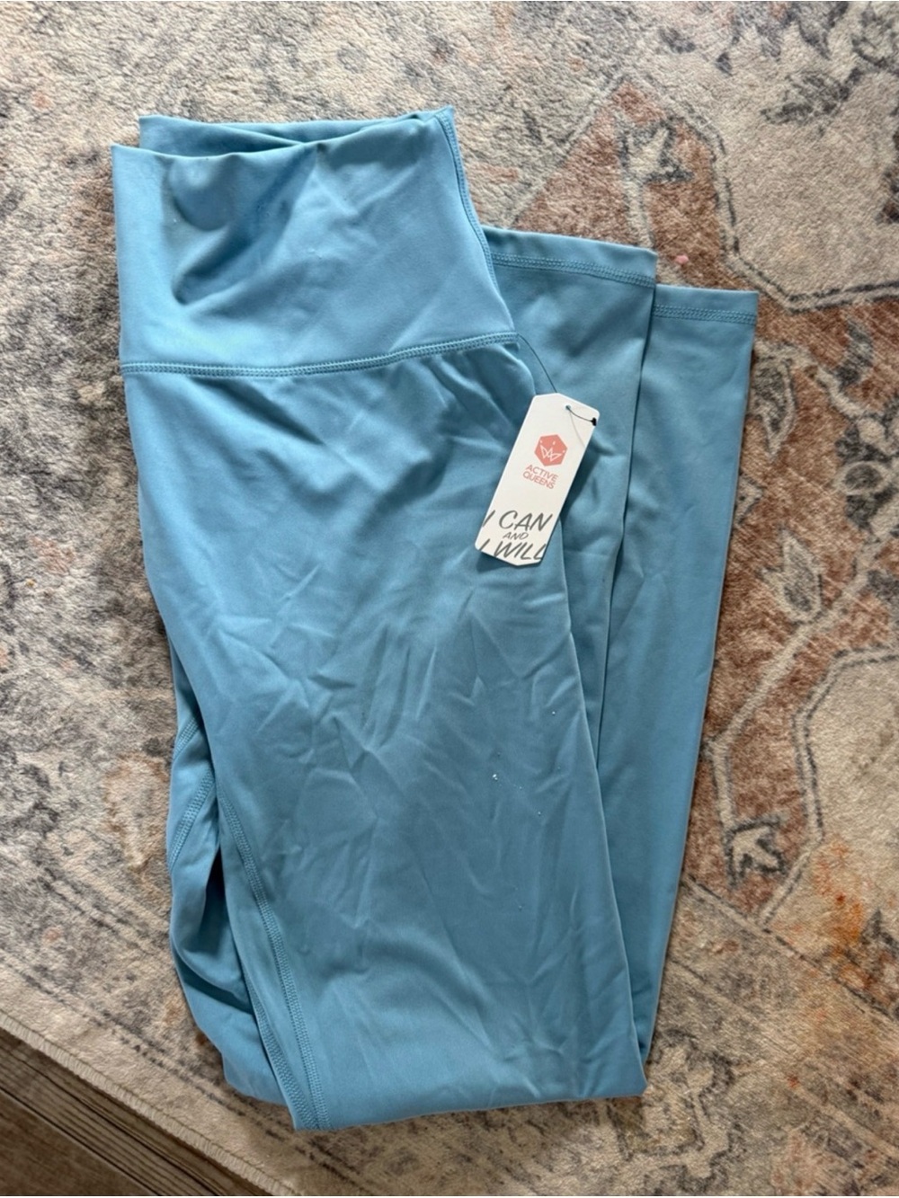 High-Rise Performance Leggings in Slate Blue